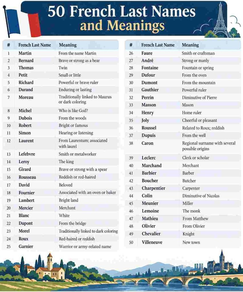french last names list