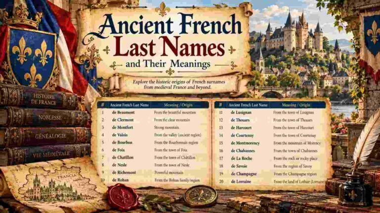 old french last names​ list