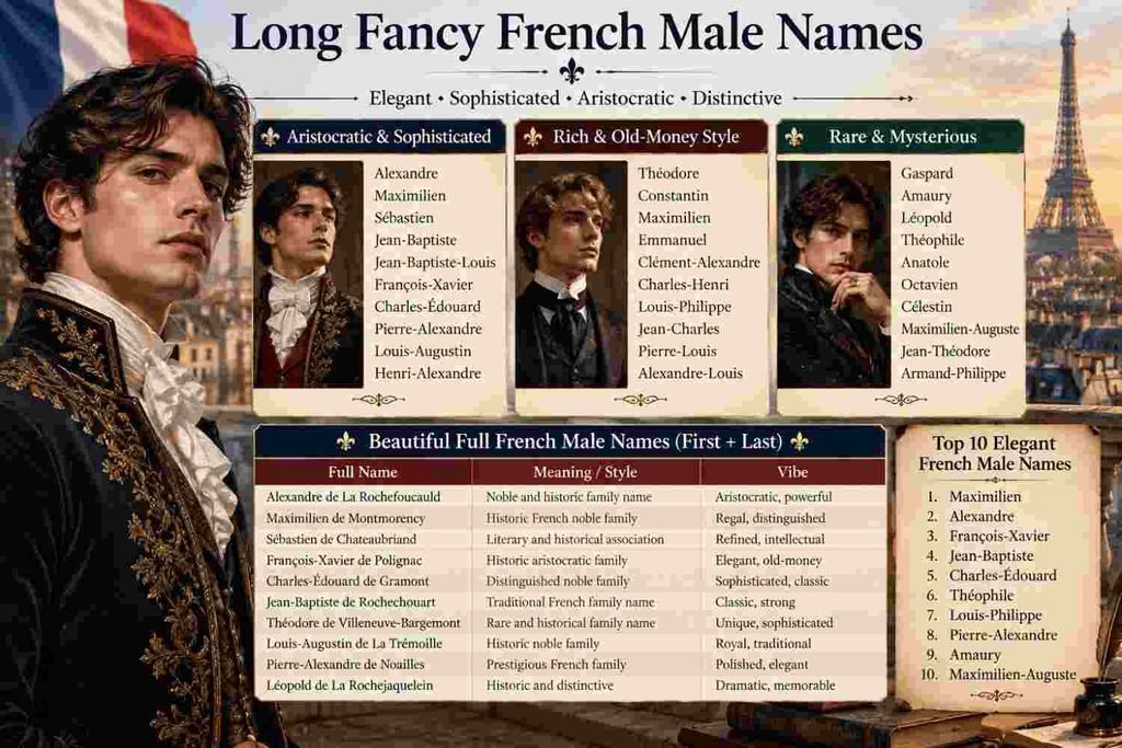 Long Fancy French Last Names for Males