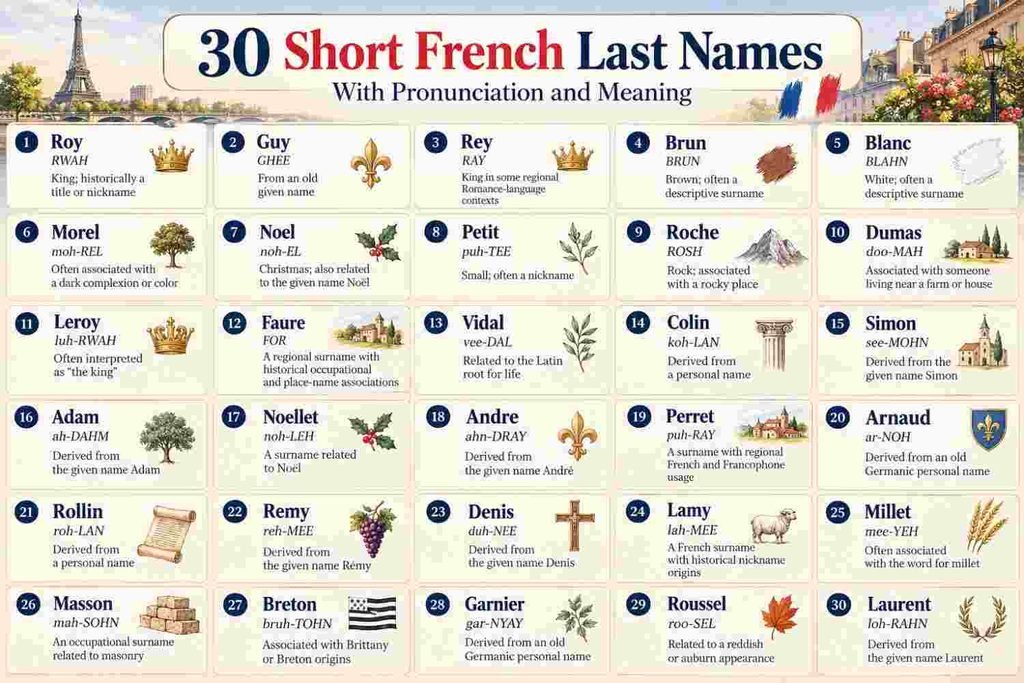 Short French Last Names
